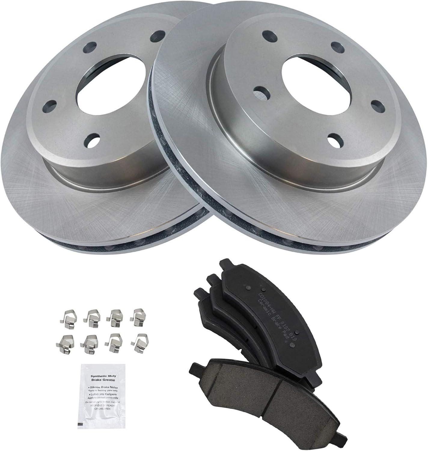 TRQ Front Brake Pad & Rotor Kit for Dodge Dakota & Ram