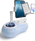 SHUWEI Lap Kindle Pillow Stand Adjustable Arm with Dual Snack Bowls