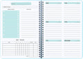 Undated Weekly Planner Weekly Goals Notebook A5 - Portable Habit