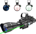 UUQ C4-12X50 Rifle Scope Dual Illuminated Reticle with Laser & Reflex