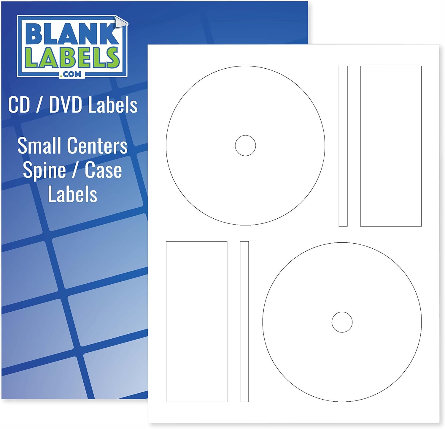 Blank Labels CD/DVD Labels - Full Face Permanent White Matte
