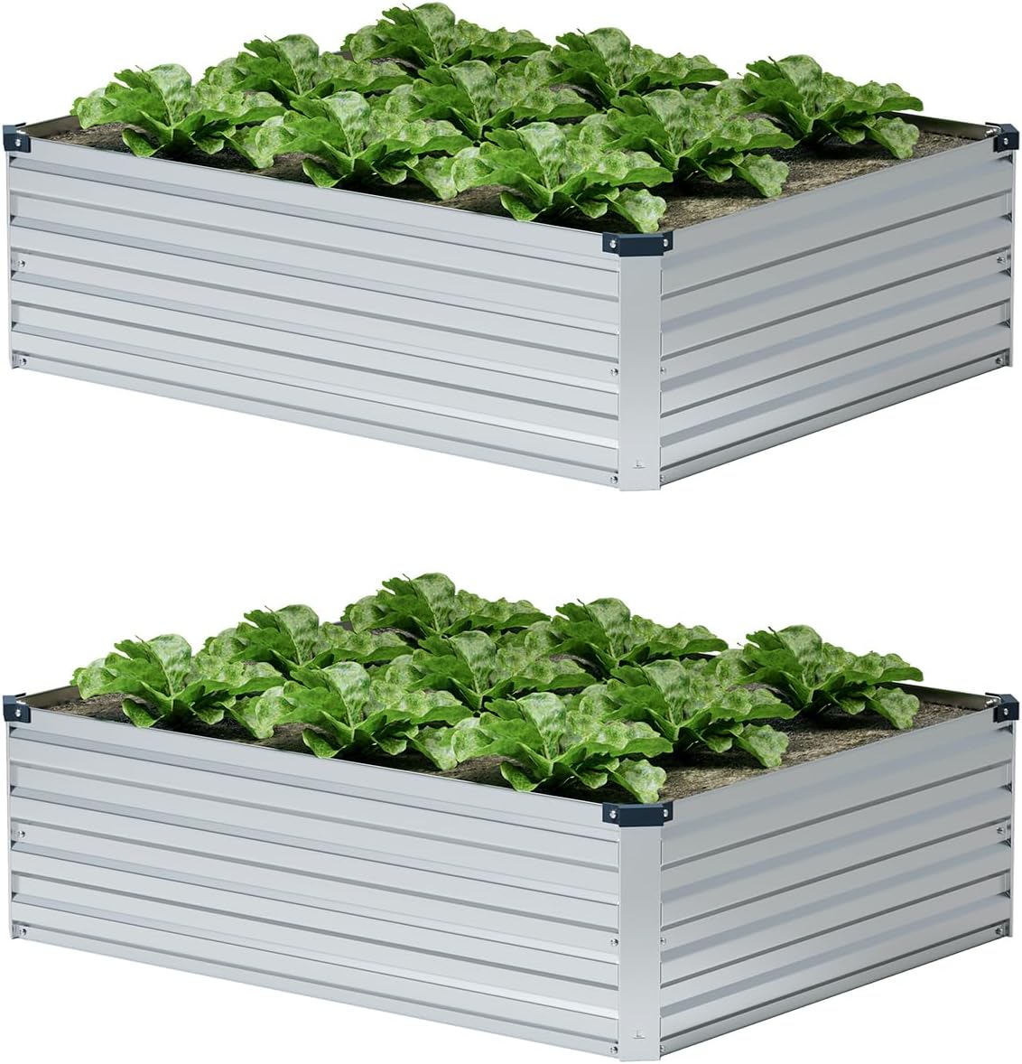431FT Galvanized Raised Garden Bed for Outdoor Planting Needs