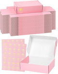 Shipping Boxes 7x5x2 in Set of 50 - Cute Pink Mailer Boxes for Small