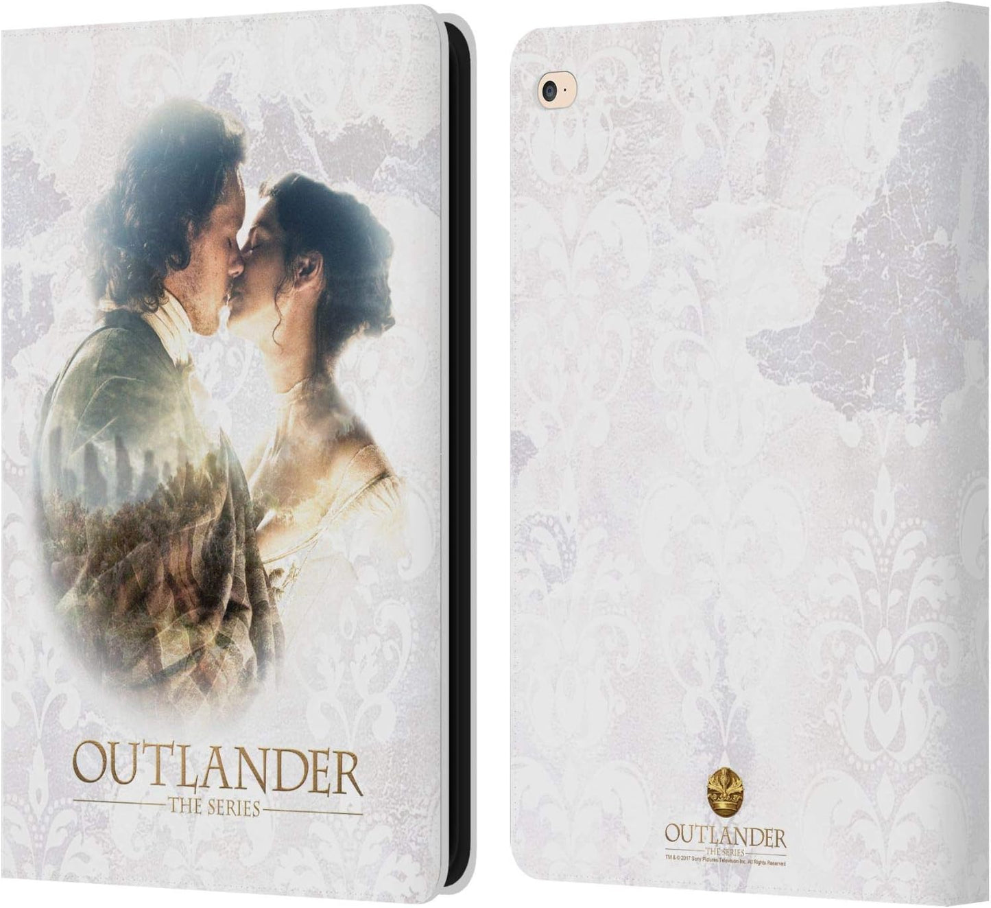 Outlander Claire & Jamie Kiss Portraits Leather Wallet Case