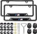 Black License Plate Frames for BMW-M - Carbon Fiber Aluminum Set