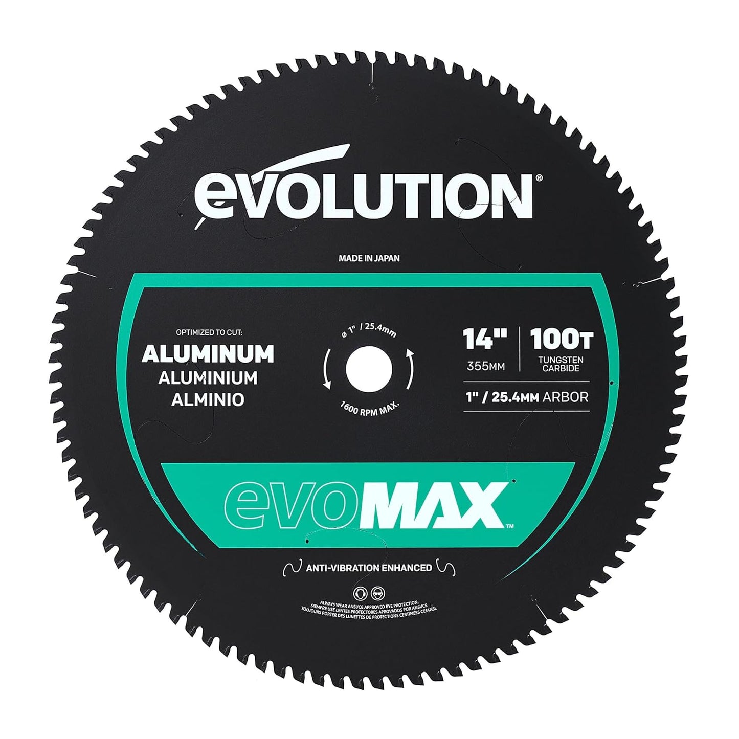 Evolution EVOMAX14AL 14in Aluminum TCT Blade for Precision Cuts