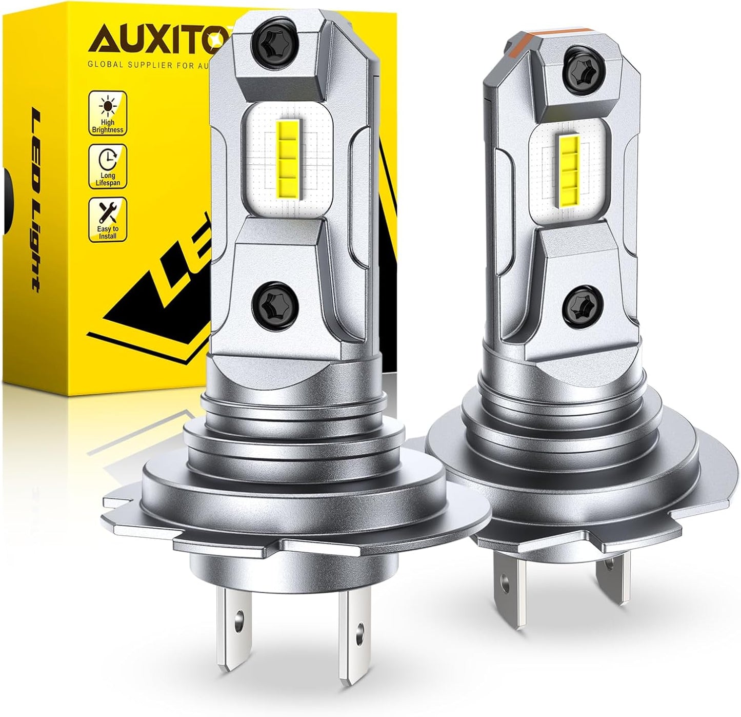 AUXITO H7 LED Bulb - 500% Brighter, Easy Installation, Long Lifespan
