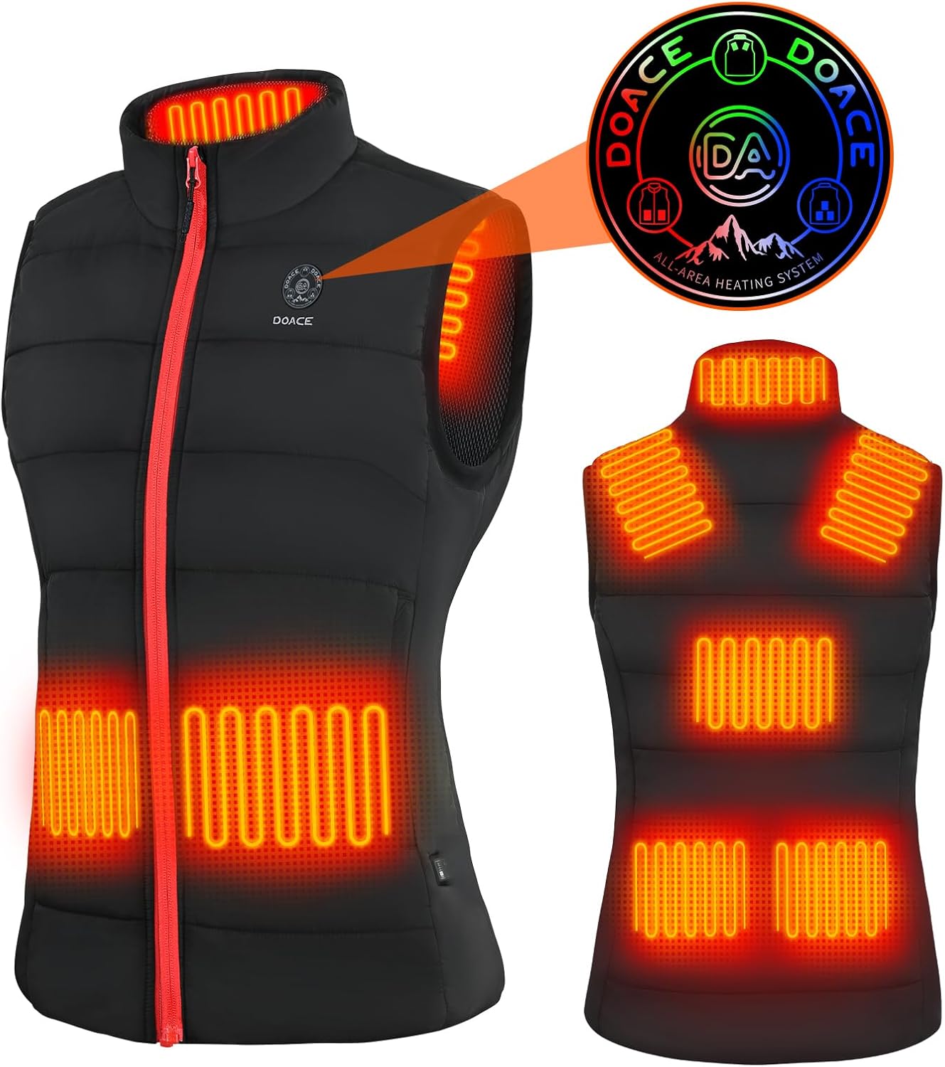 DOACE Upgraded Heated Vest for Men and Women - Stay Warm Outdoors