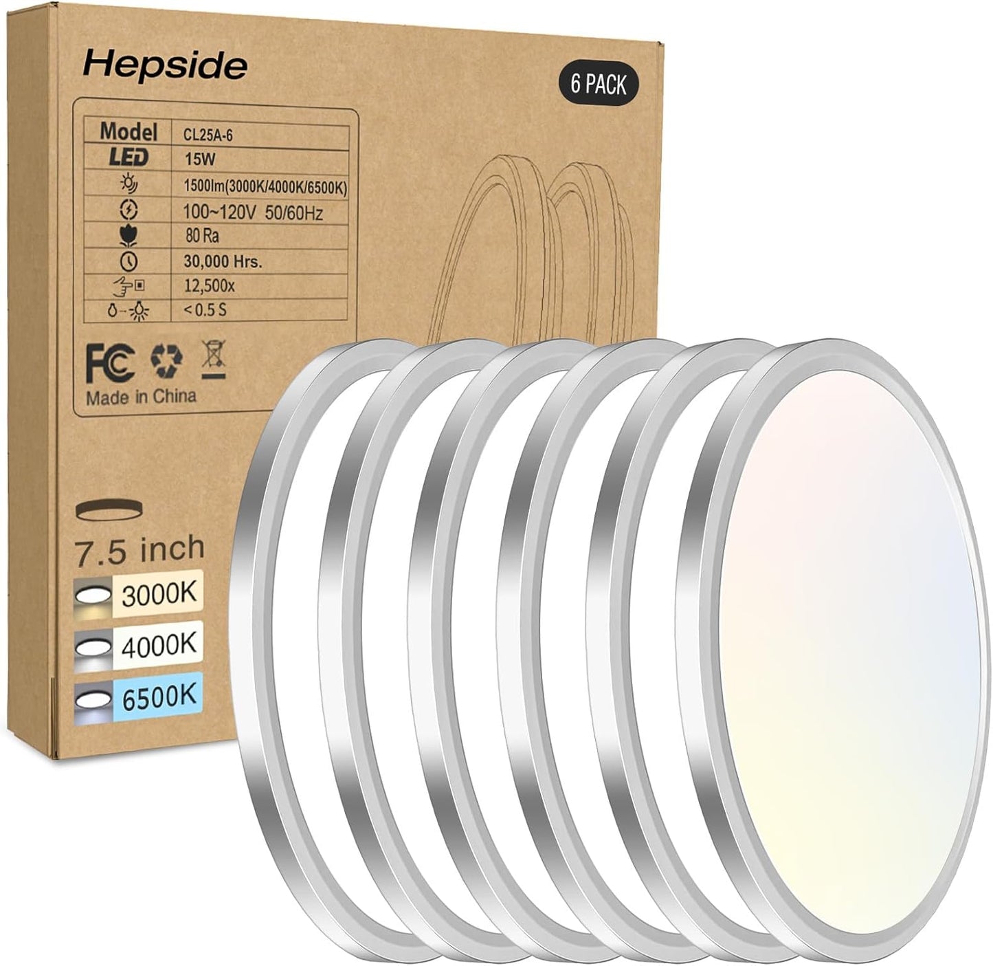 6PACK LED Flush Mount Ceiling Light for Modern Home Use