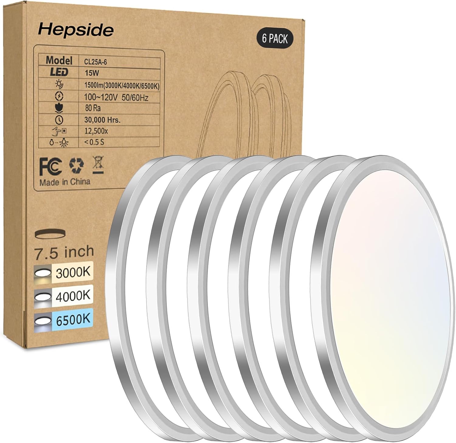 6PACK LED Flush Mount Ceiling Light for Modern Home Use