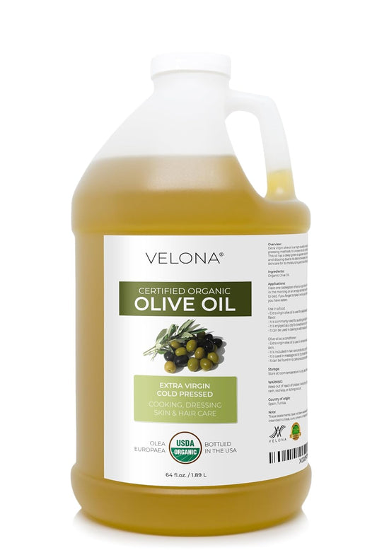 Extra Virgin Organic Olive Oil Unrefined Cold Pressed 64oz