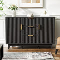 47.2in W Storage Cabinet with 3 Drawers and Fluted Design