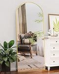 Full Length Mirror 64.2in x 21.3in - Arched Gold Floor Mirror