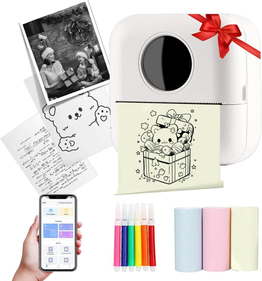 Portable Mini Sticker Printer - Easy App-Connected Fun!