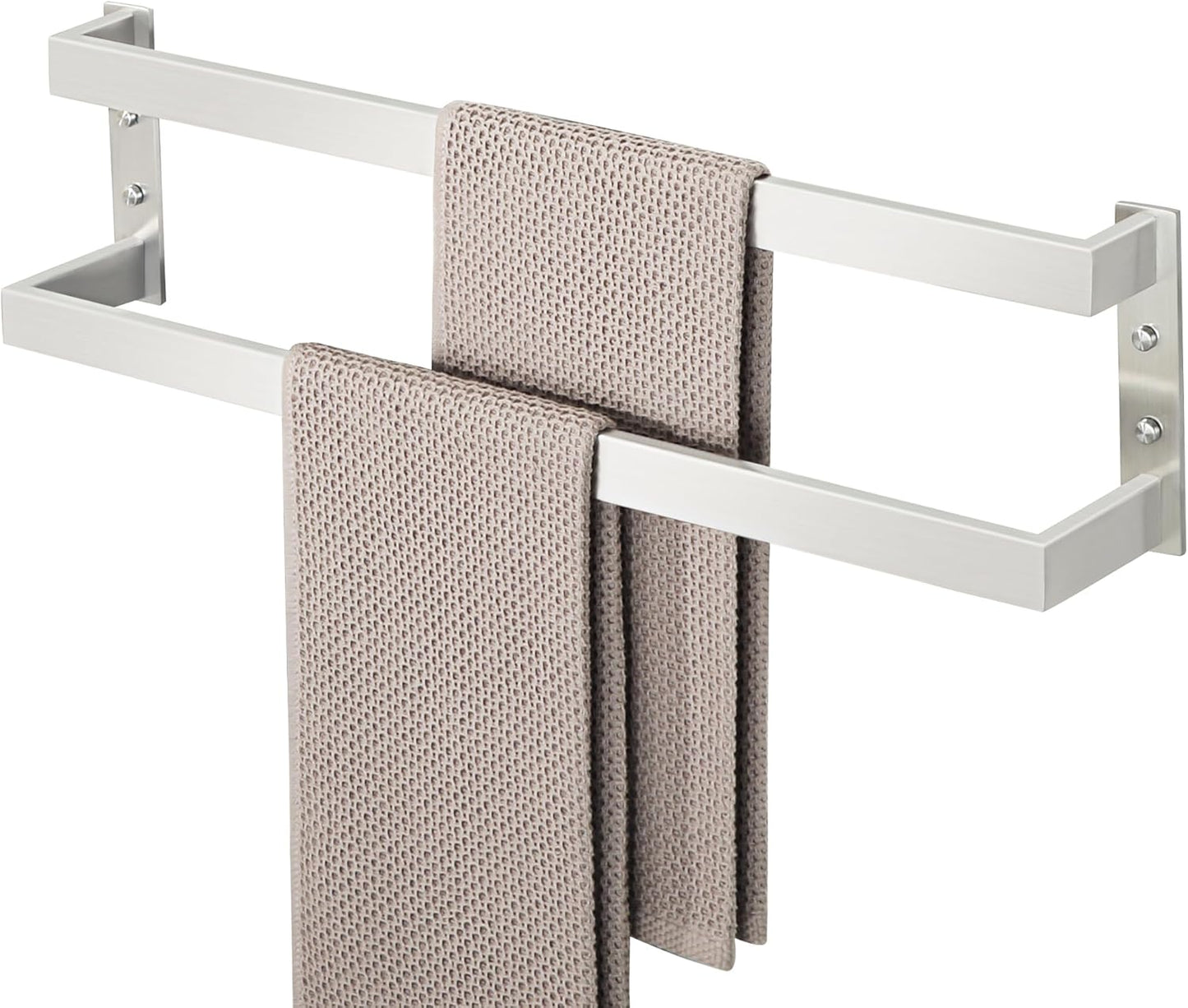 Alise Double Towel Bar 24in - Heavy Duty Stainless Steel Rack