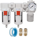 NANPU 3/4ft NPT Air Drying System - Double Air Filters & Regulator
