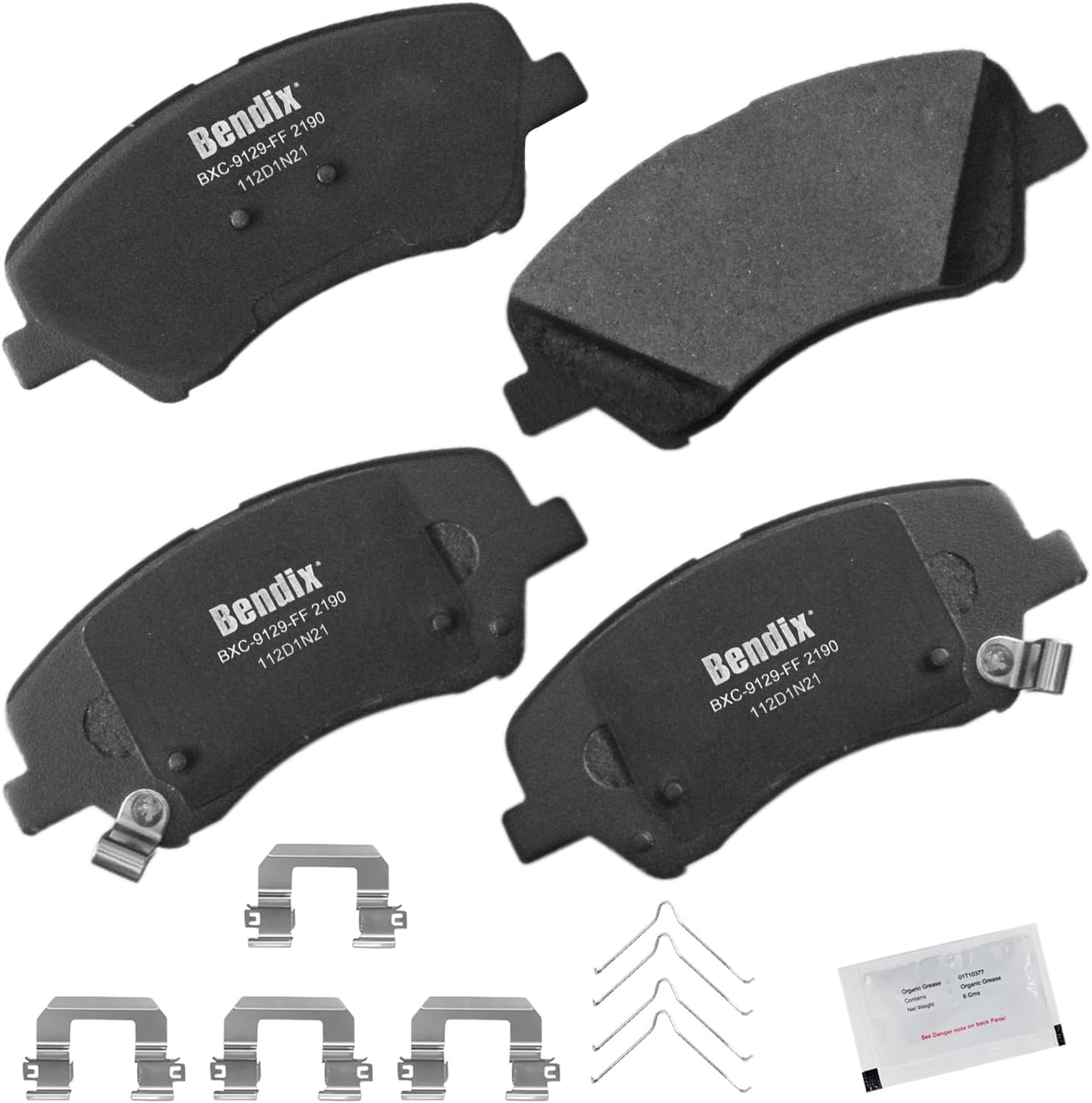 Bendix Priority1 CFC2190 Ceramic Brake Pads for Hyundai Accent