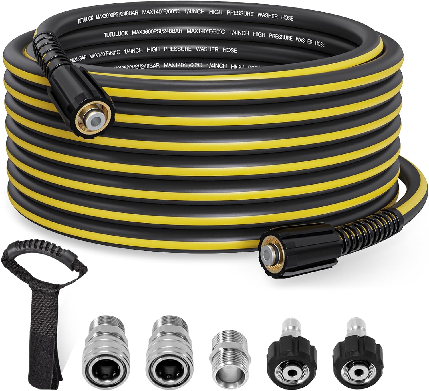 Power Washer Hose 40ft - Flexible 3600psi M22-14mm High Pressure