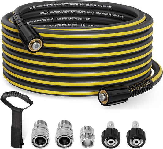 Power Washer Hose 40ft - Flexible 3600psi M22-14mm High Pressure