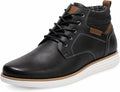 Men's Mid Top Chukka Sneaker Lace Up Dress Boot - Versatile Comfort PU
