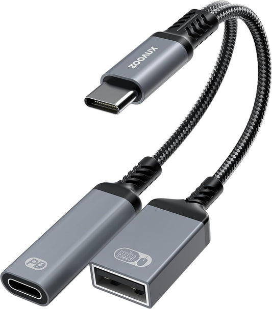 2-in-1 USB-C Splitter with 60W PD Charging