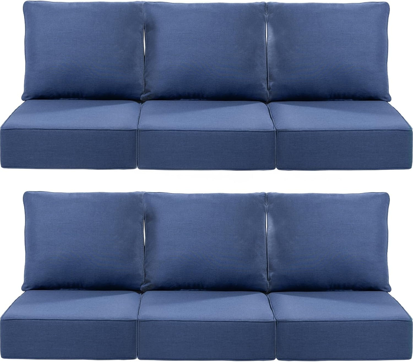 Luxury 22x24 Outdoor Deep Seat Cushions Set of 6 for Comfort