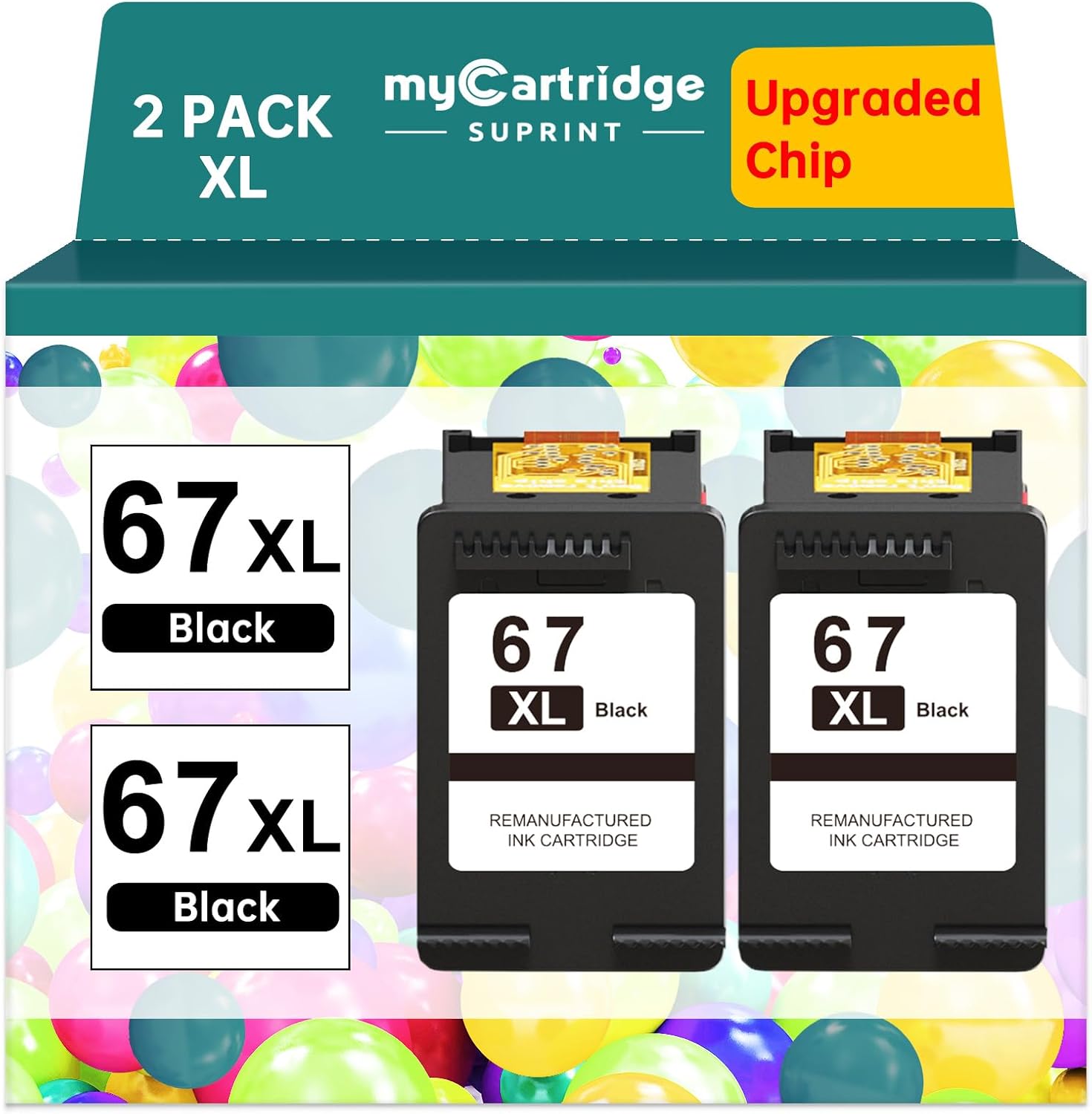 67XL Black Ink Cartridge for HP Printers - High Yield & Quality