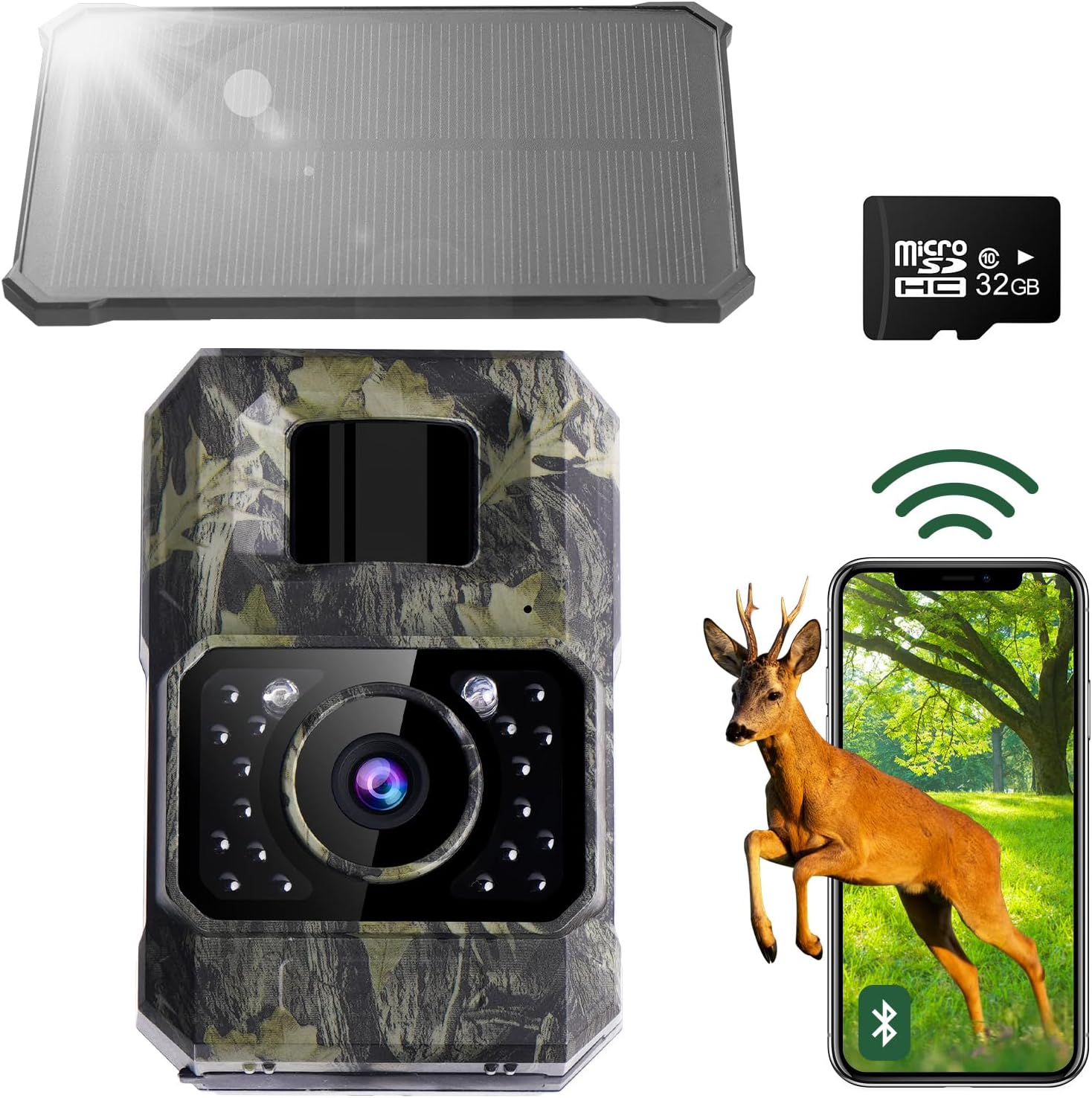 Assark Solar Game Camera: 48MP Fast Capture, Night Vision, WiFi