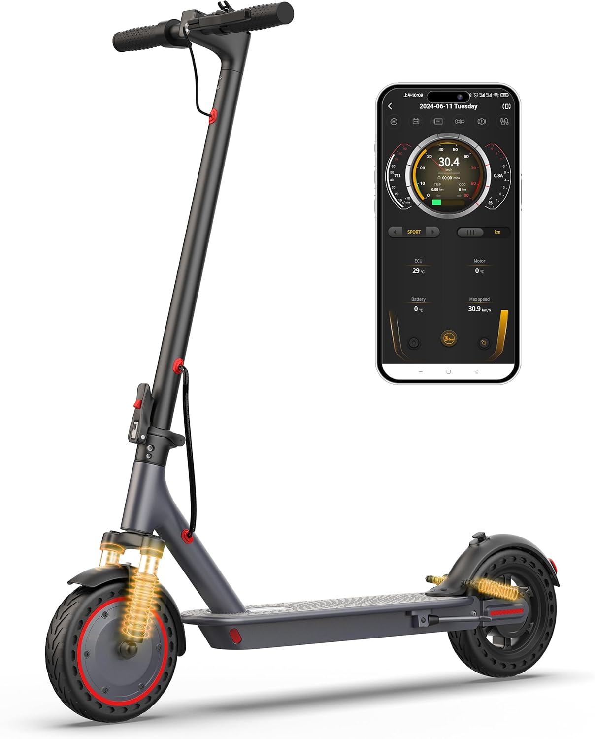 VOLPAM Electric Scooter for Adults - 500W Motor, 22MPH Speed
