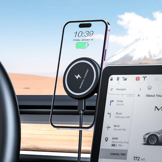 Quick Charge Magnetic Car Mount for Tesla, Magsafe iPhone