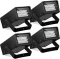 Treela 4 Pack Strobe Party Lights - Compact 24 LED Strobe Kit