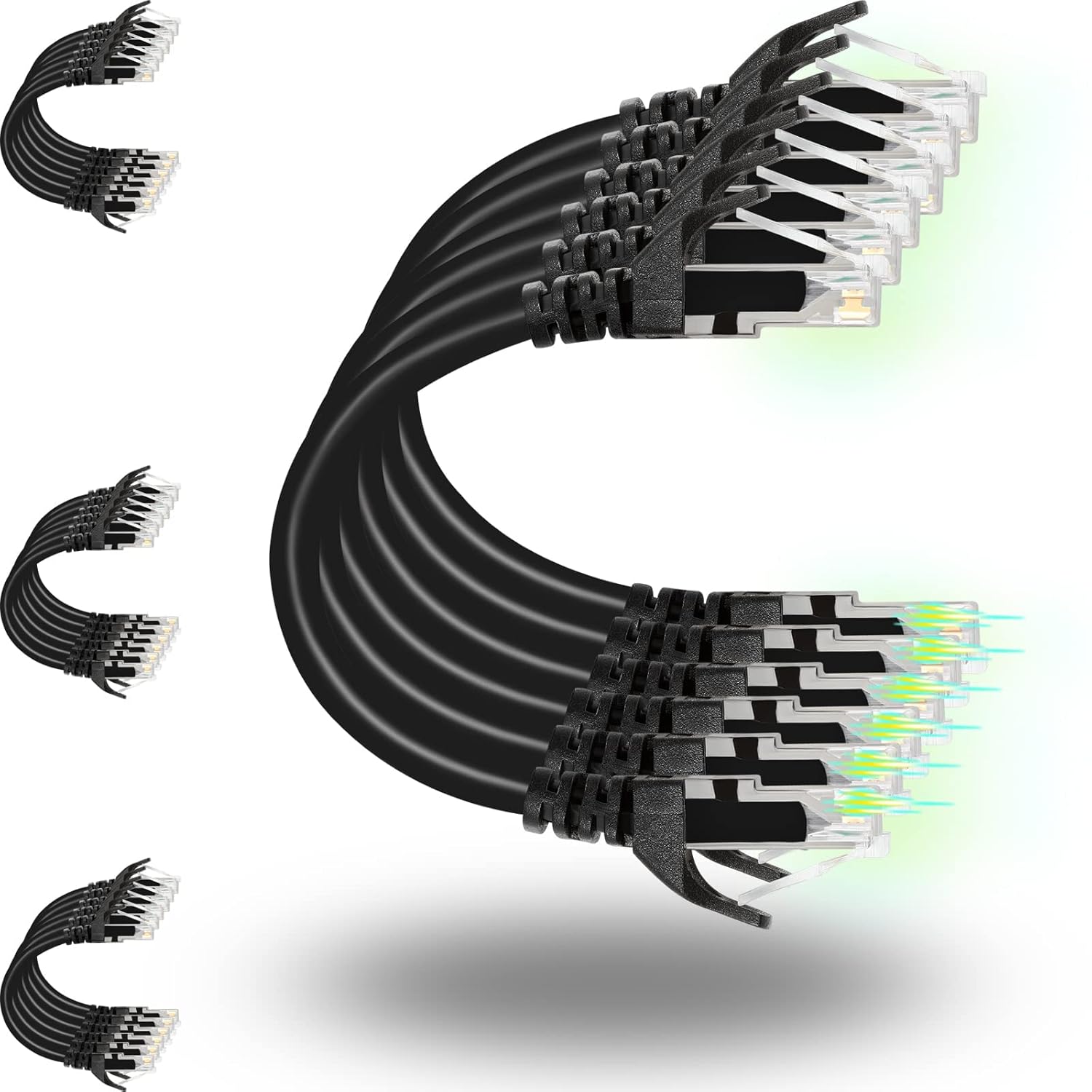 High-Speed Cat6 Ethernet Cables (24 Pack), 3ft, 10G Support