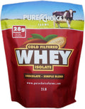 Pure Choice Chocolate Whey Protein Isolate Powder - 28g Protein per