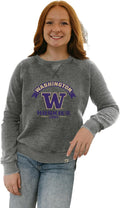 Washington Huskies Women's Burnout Crewneck Sweatshirt - Vintage Look
