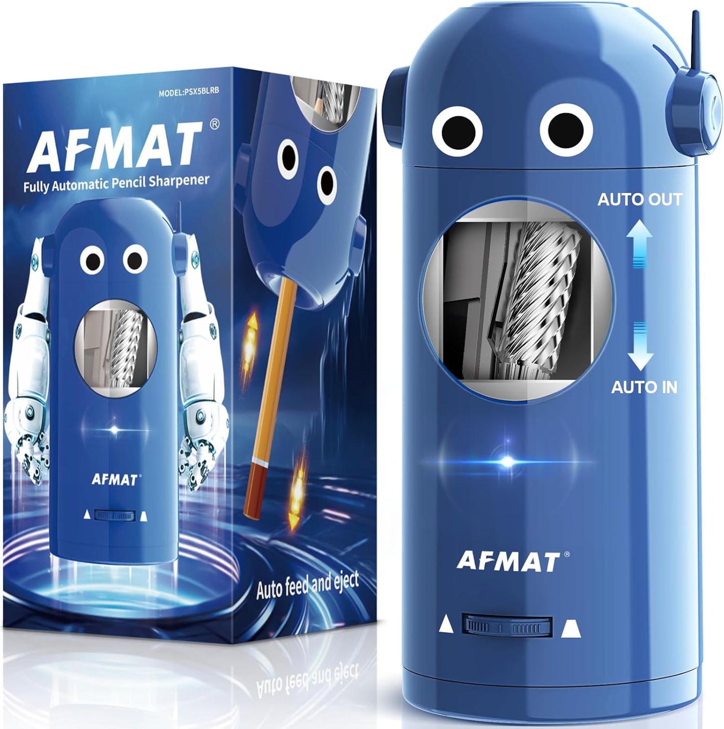 AFMAT Electric Pencil Sharpener for Colored Pencils, Auto Feed