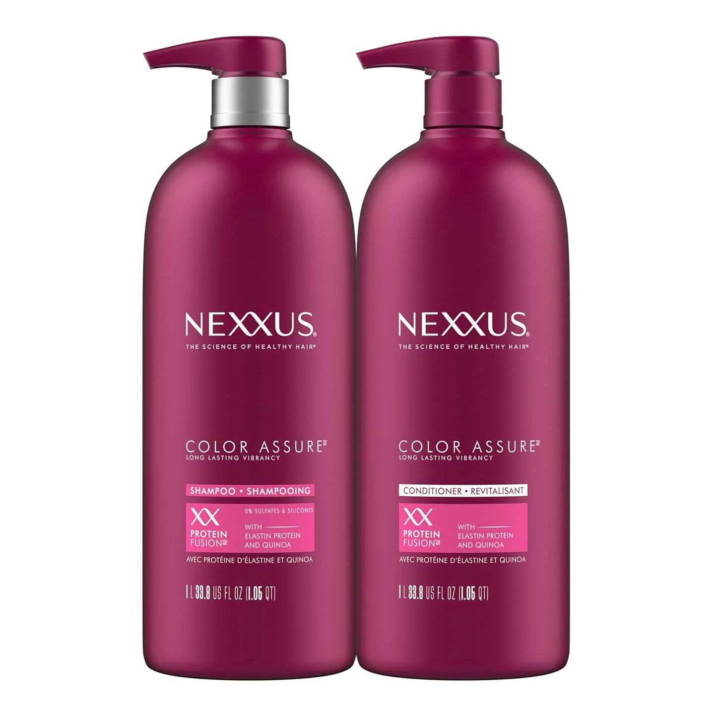 Nexxus Color Assure Shampoo & Conditioner Duo: Enhances Color for 40 Washes!