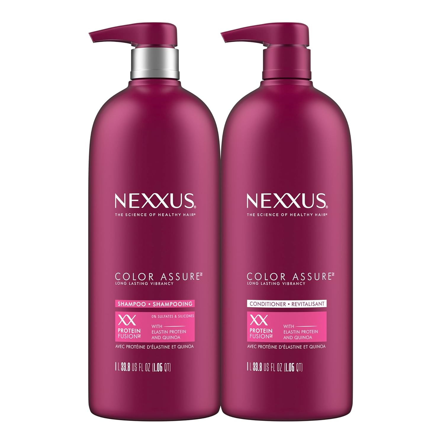 Nexxus Color Assure Shampoo & Conditioner Duo: Enhances Color for 40 Washes!