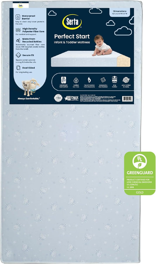Serta Perfect Start Dual Sided Baby Crib Mattress for Safety