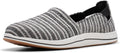 Clarks Women's Breeze Step Ii Loafer in Black Canvas - Comfortable