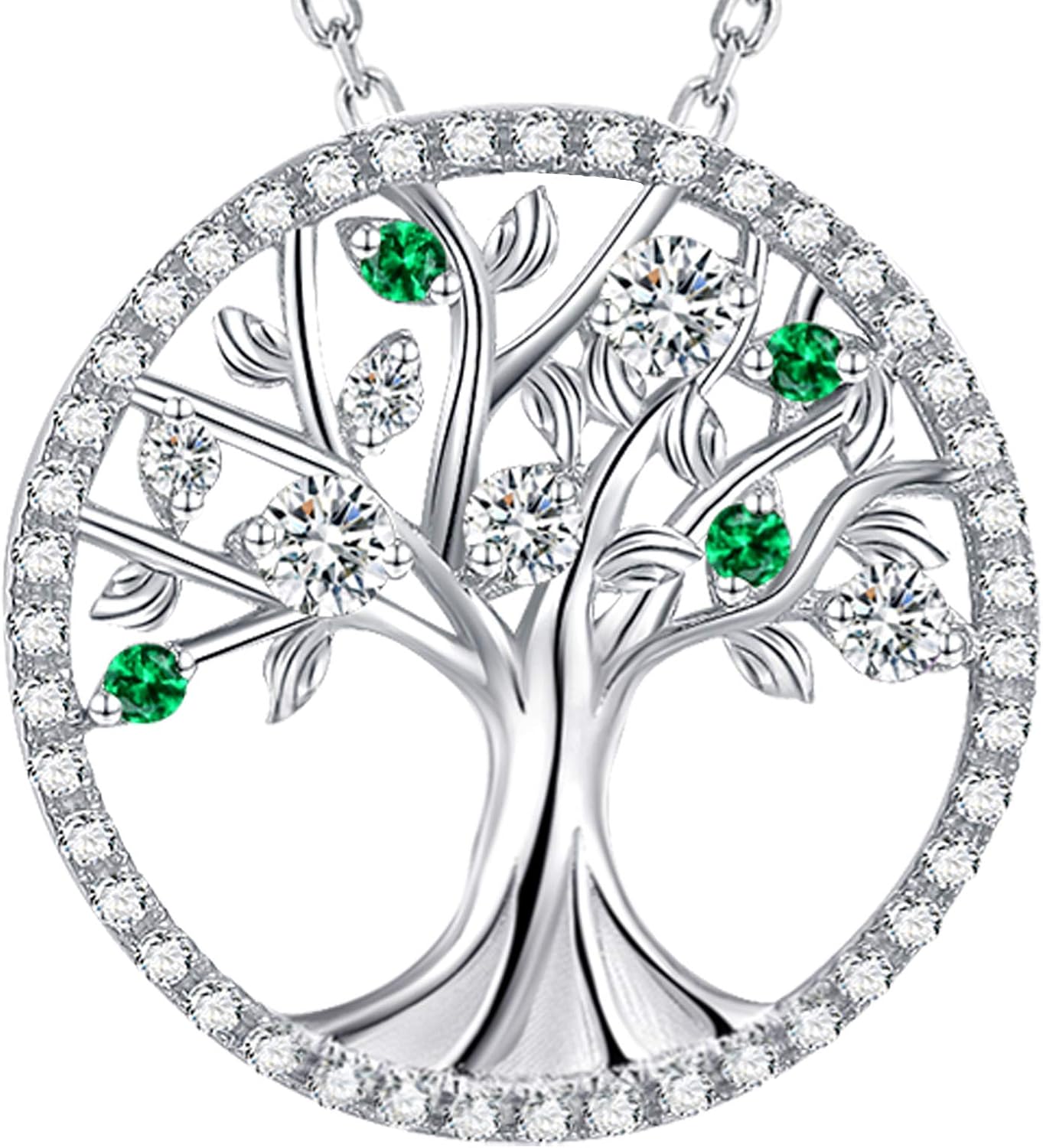 Tree of Life Jewelry for Women - Birthstone Necklace Gift
