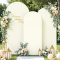 Ivory Arch Covers 3 Set - Stretchy Spandex Backdrop Covers for Events