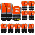 BeautyWill Custom Safety Vest Class 2 Hi Vis Reflective Vest - Custom
