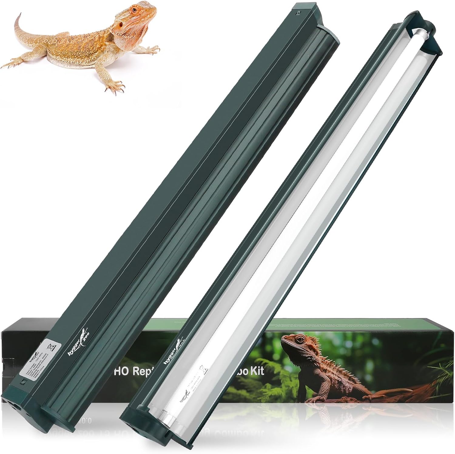 T5 Reptile Light Fixture Combo Kit for Bearded Dragons and Tortoises