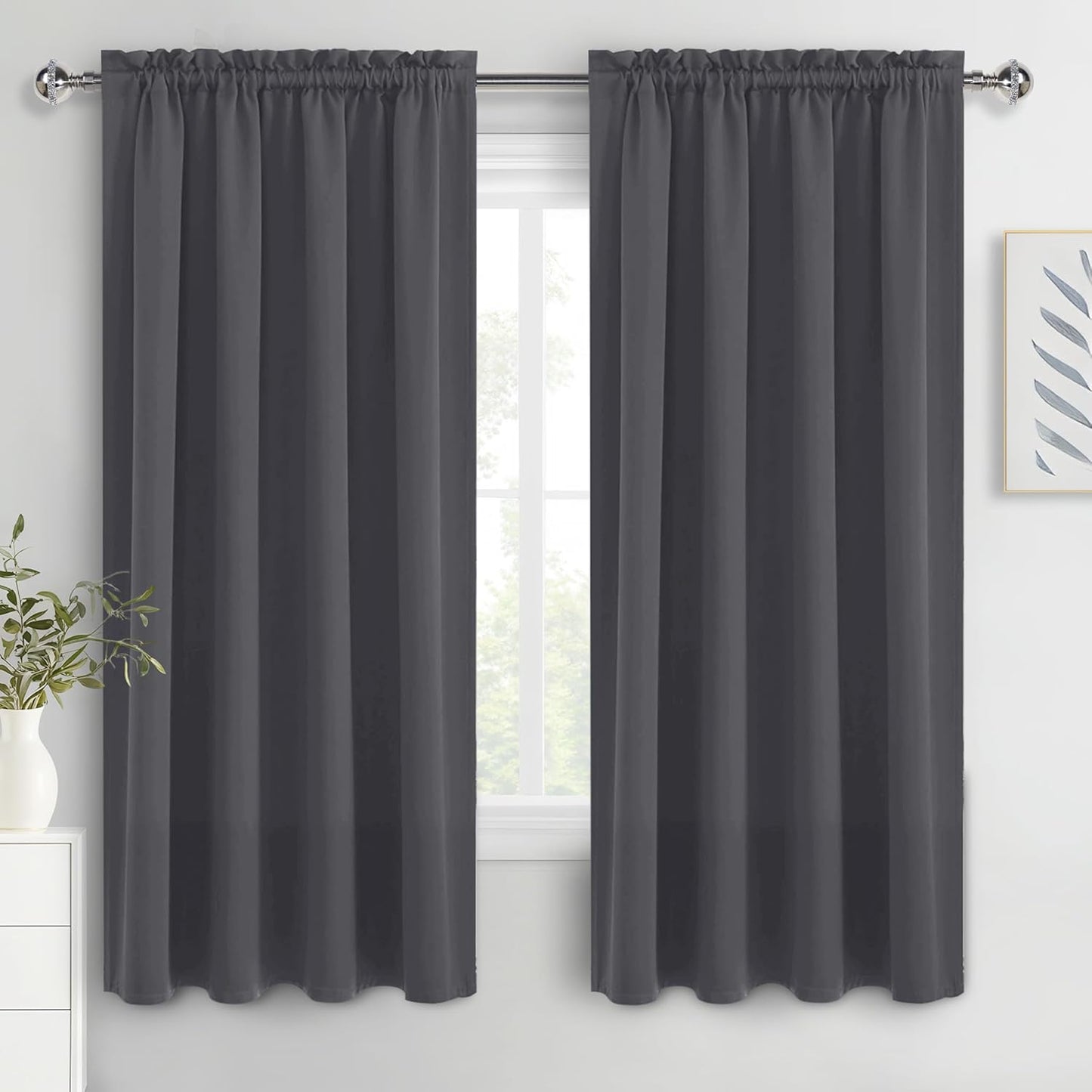 DWCN Blackout Curtains for Bedroom 72 Inch Length Set of 2