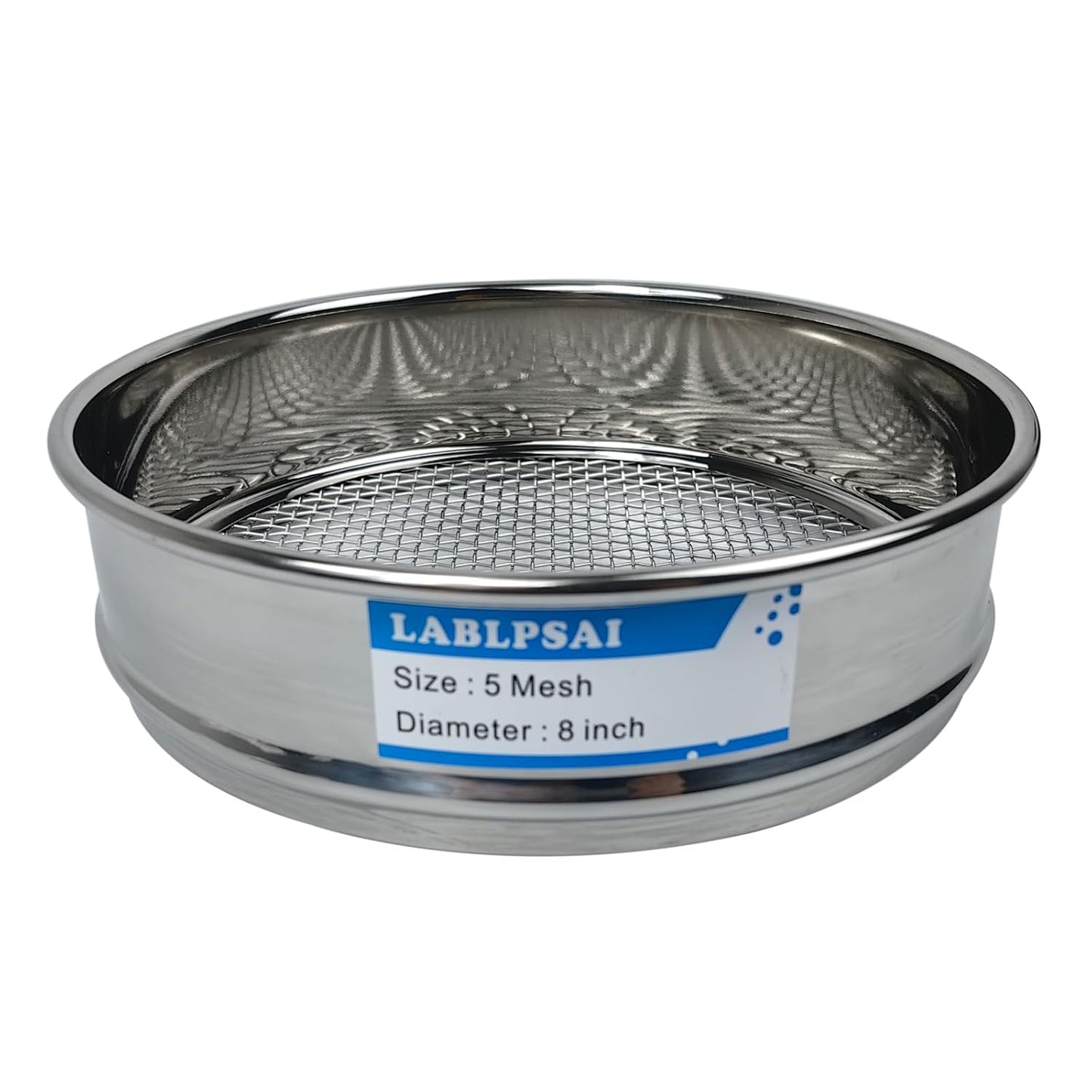 5 Mesh Lab Sieves 8in Diameter Stainless Steel for Testing Needs