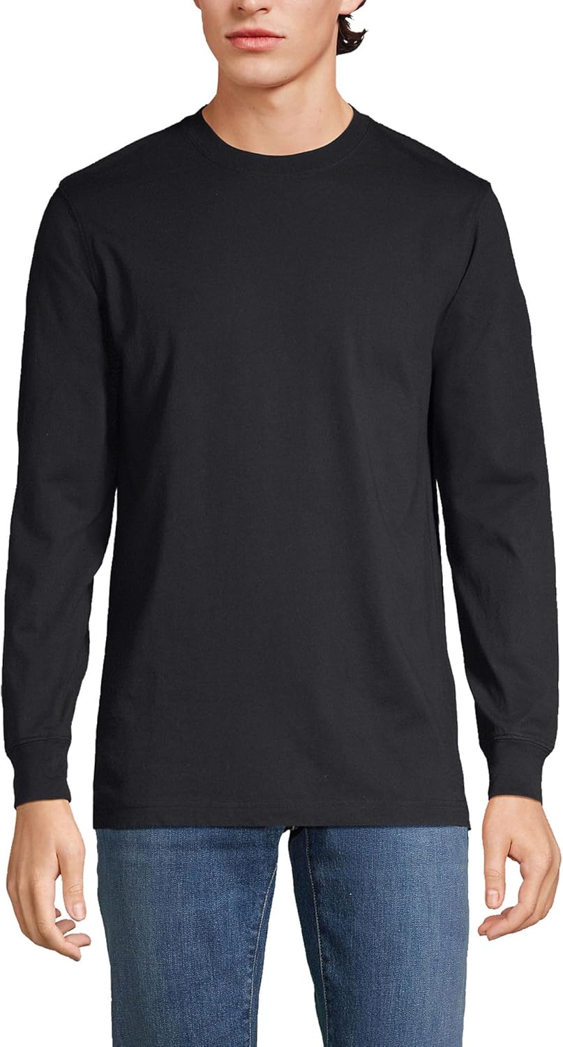 Lands' End Men's Super-T Long Sleeve T-Shirt for Comfort