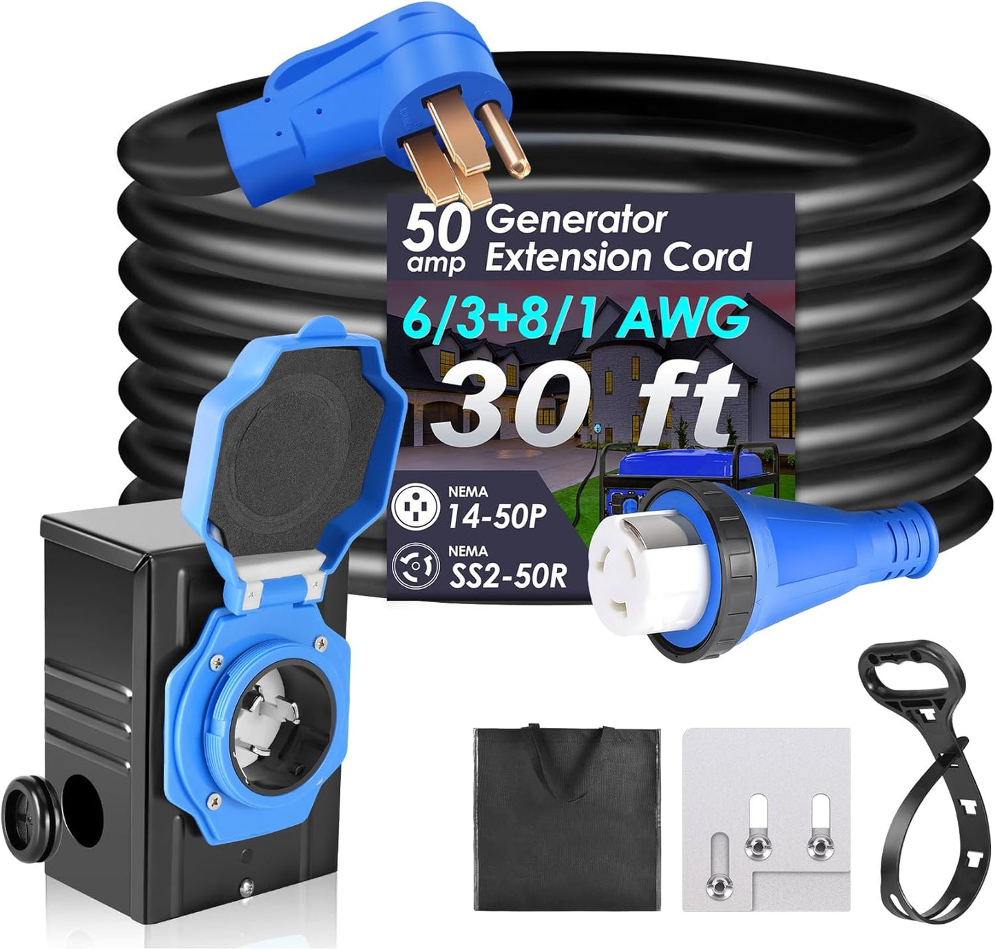 Seeutek 50 Amp Generator Cord for Safe Power Delivery
