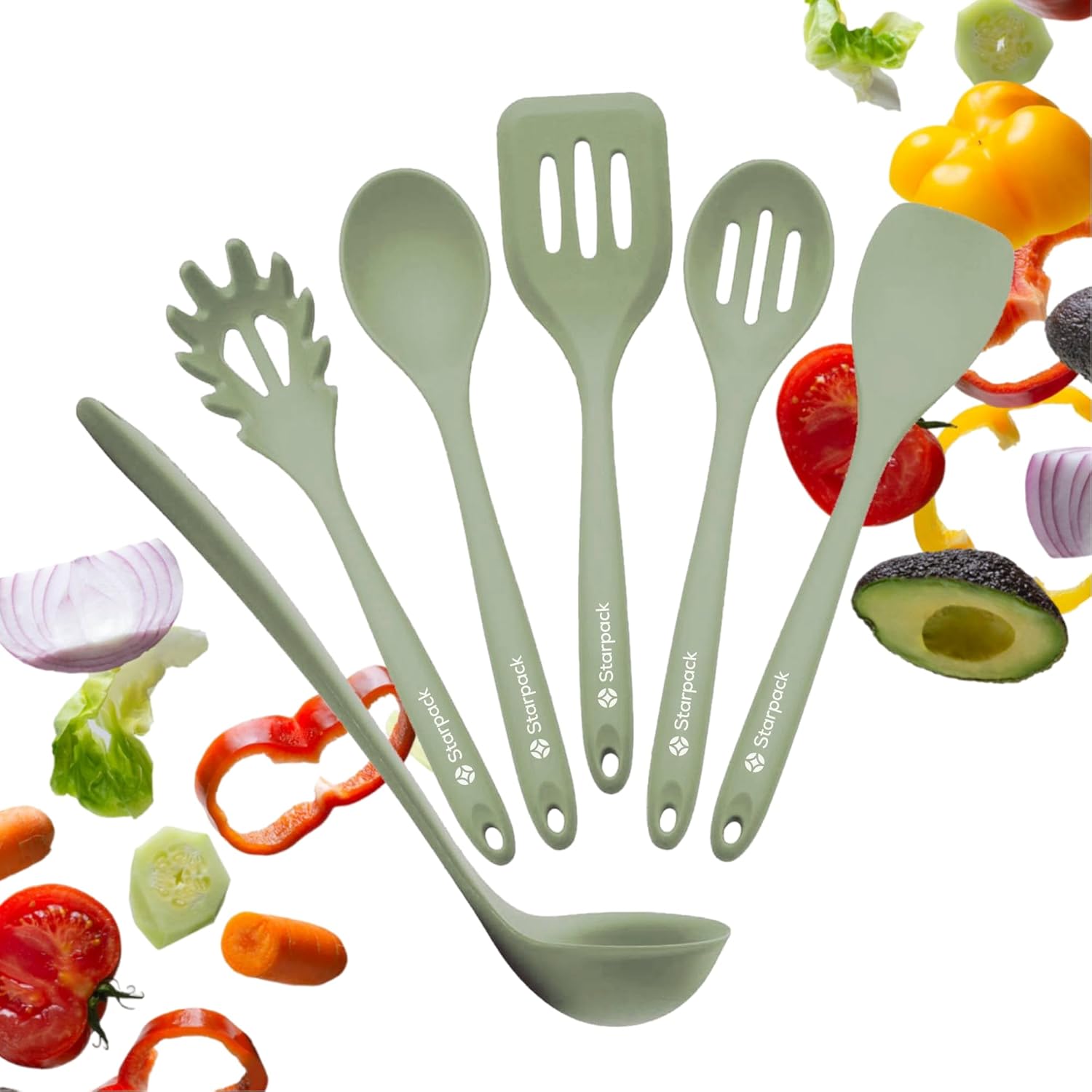 XL Premium Silicone Cooking Utensils Set for Kitchen Mastery