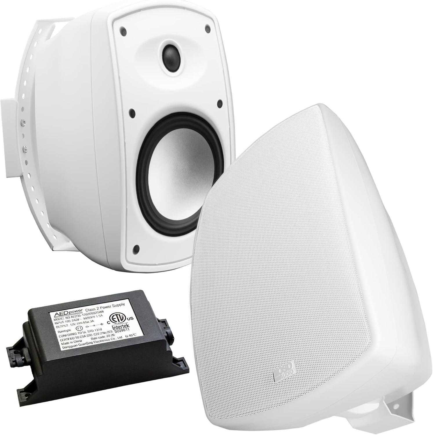 OSD Audio Wireless Patio Speaker Pair - Long Range White