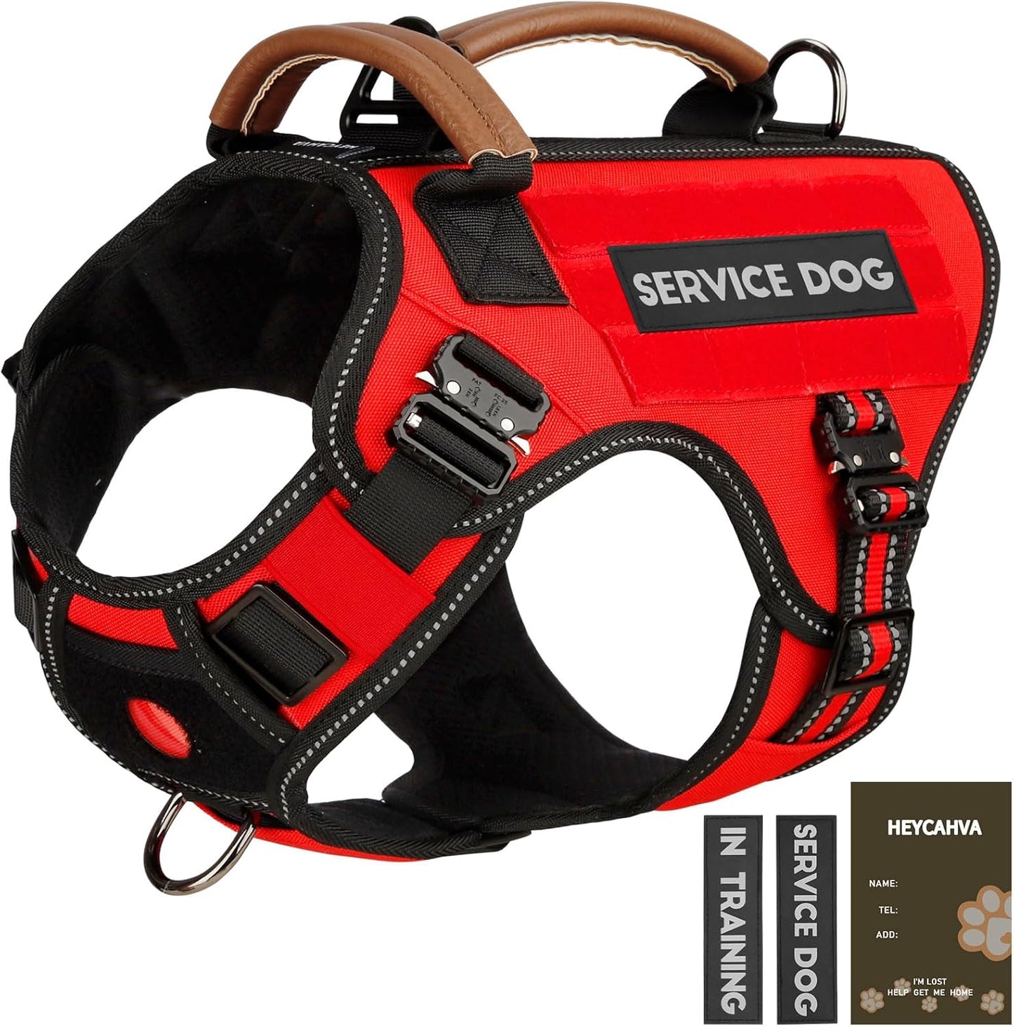 Tactical Dog Harness for Medium Large Dogs with Full Metal Buckles